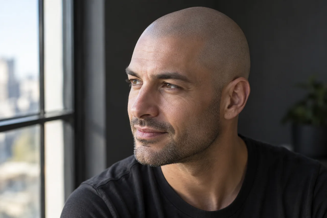 Illustrative scalp beside a window in natural light